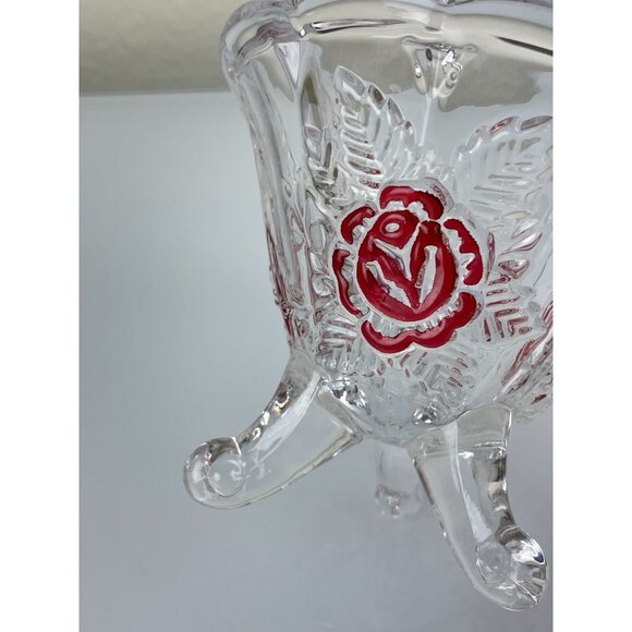 VTG Anna Hutte Bleikristall Lead Crystal Rose Lidded Trinket Candy Dish Germany - Picture 8 of 10